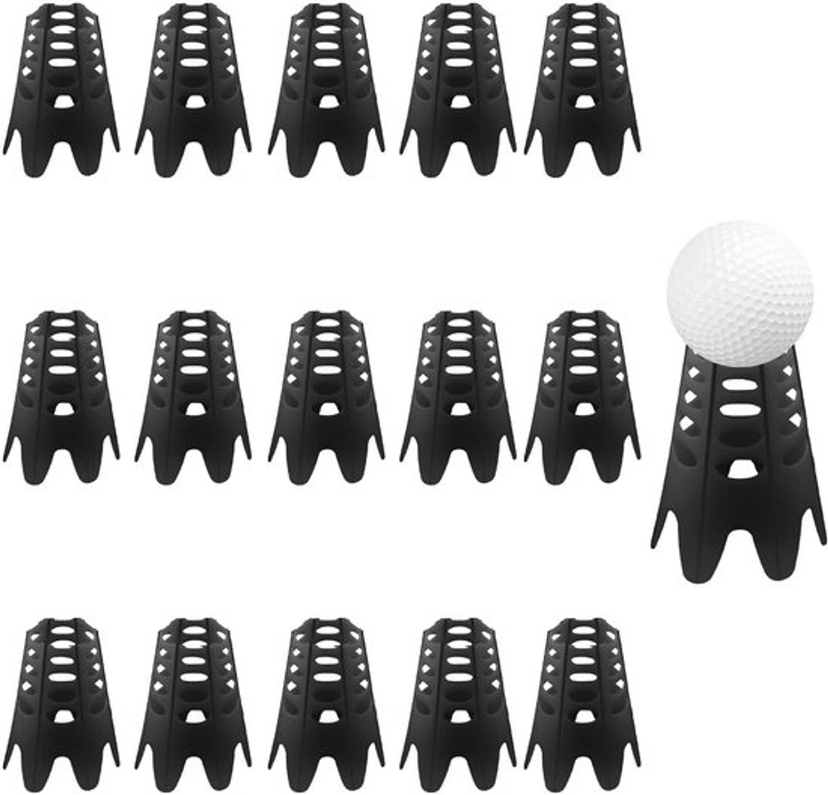 15 stuks Golf Simulator Tees, Plastic Golf Tees Indoor Golf Mat Tees Oefen Golf Tees Golf Trainingsaccessoires voor Winter Turf Driving Range