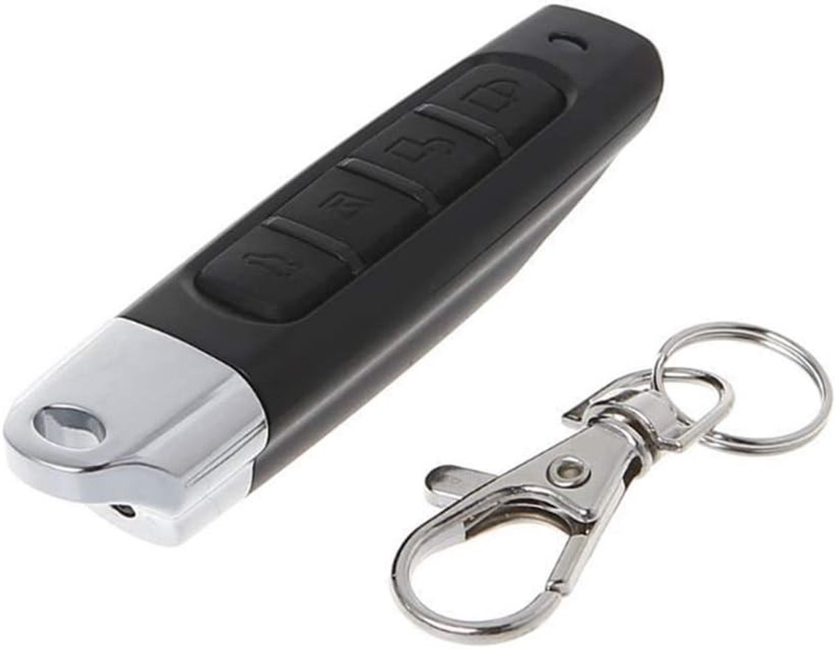 Universele 433MHz Garage Deuropener en Auto Alarm Duplicator voor Thuis en Winkel, Grijs, Met ABCD Knoppen voor Gemakkelijk Gebruik en Veiligheid