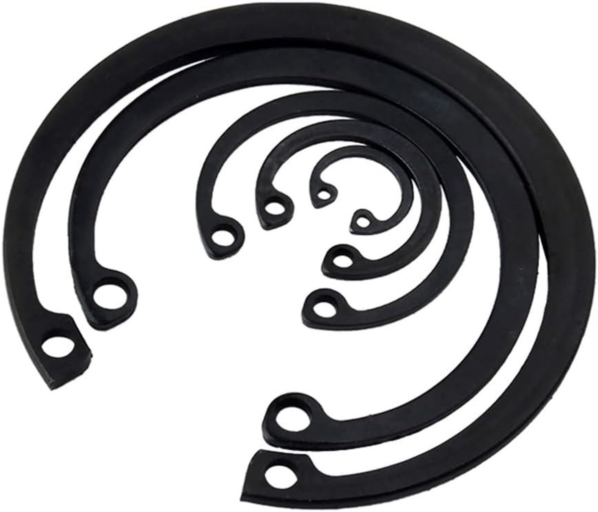 Verstelbare interne vergrendelring, C-clip locking ring, 70mm, 4 stuks, duurzaam mangaanstaal, zwart, voor veilig bevestigen