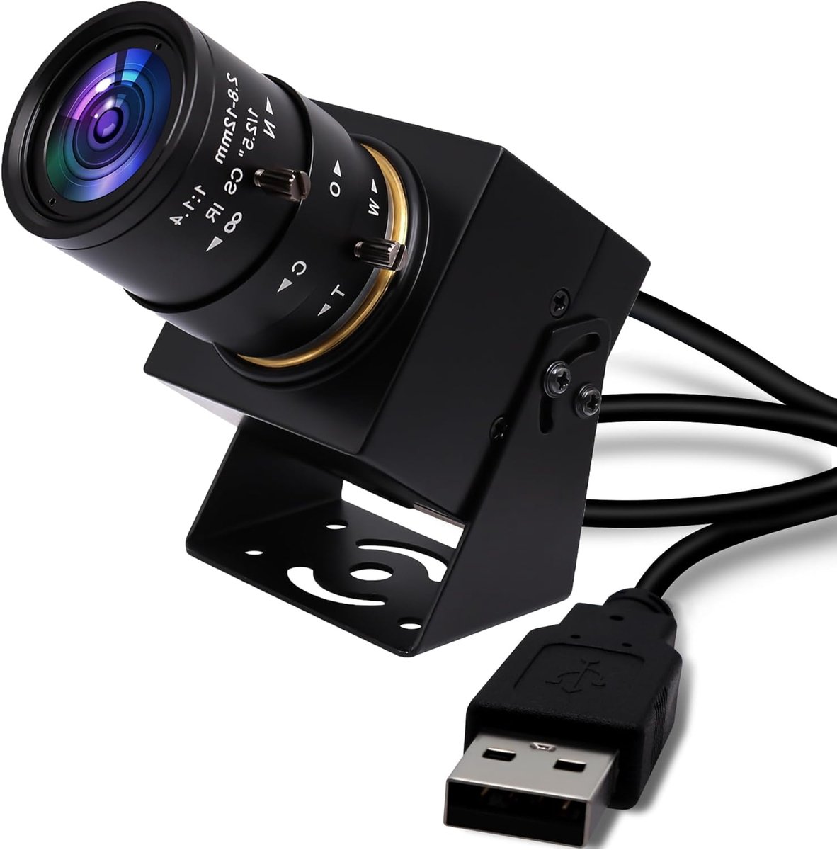 SnelShoppen - High Speed USB Camera 2MP, 90fps, Global Shutter Webcam met 2.8-12mm Zoom Lens voor Glof Swing, Close Up, Industrieel Gebruik