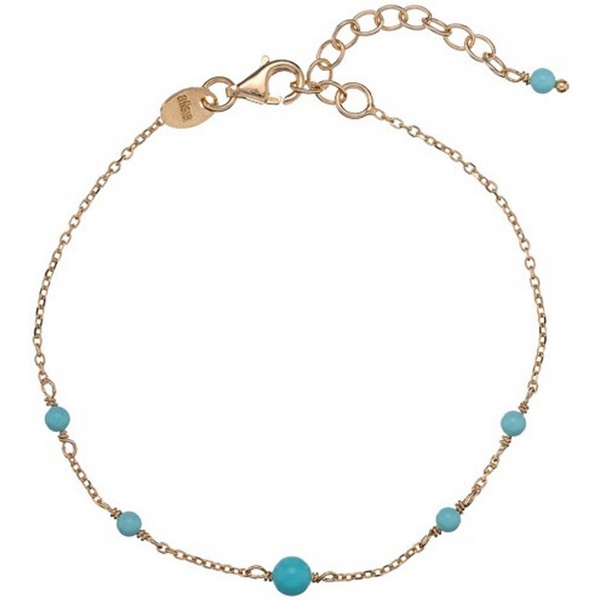 ALISIA AL1207.01.069 GOLD-PLATED ARMBAND MET TURQUOISE 1 STUK