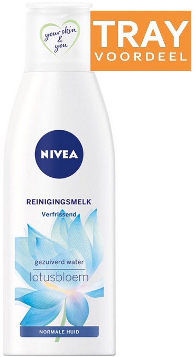 NIVEA VERFRISSENDE REINIGINGSMELK LOTUSBLOEM NORMALE HUID 24 X 200 ML