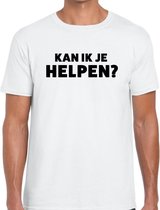 Kan ik je helpen beurs/evenementen t-shirt wit heren - verkoop/horeca shirt maat 2XL