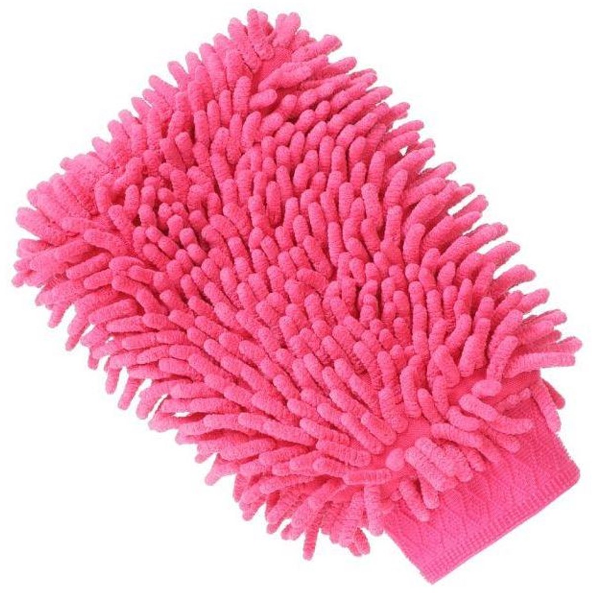 Washandschoen auto - Autowashandschoen microvezel - Schoonmaak washand - Lak niet beschadigen - Wasglove - Auto wassen - 25x20 cm - Roze - Jonyx