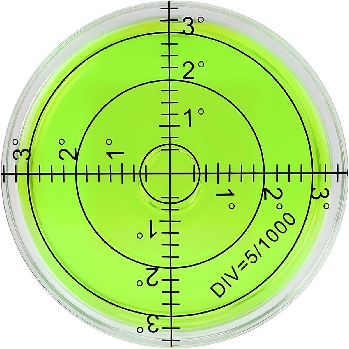 Thijox - 60 mm Ronde Waterpas met Schaal, Nauwkeurig Blikniveau voor Camera's, Statieven, Weegschalen en Caravans, Heldere Acryl, Perfecte Horizontale