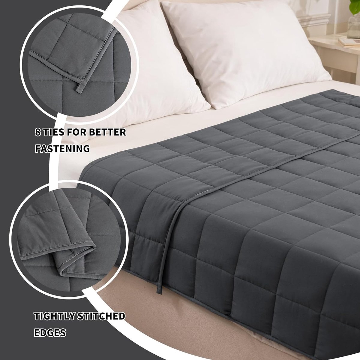 Thijox - Good Nite Verzwaringsdeken 125x150 cm - Grijze Ontspanningsdeken voor Volwassenen en Kinderen - 4 kg Gewogen Deken voor Slapen en Ontspanning