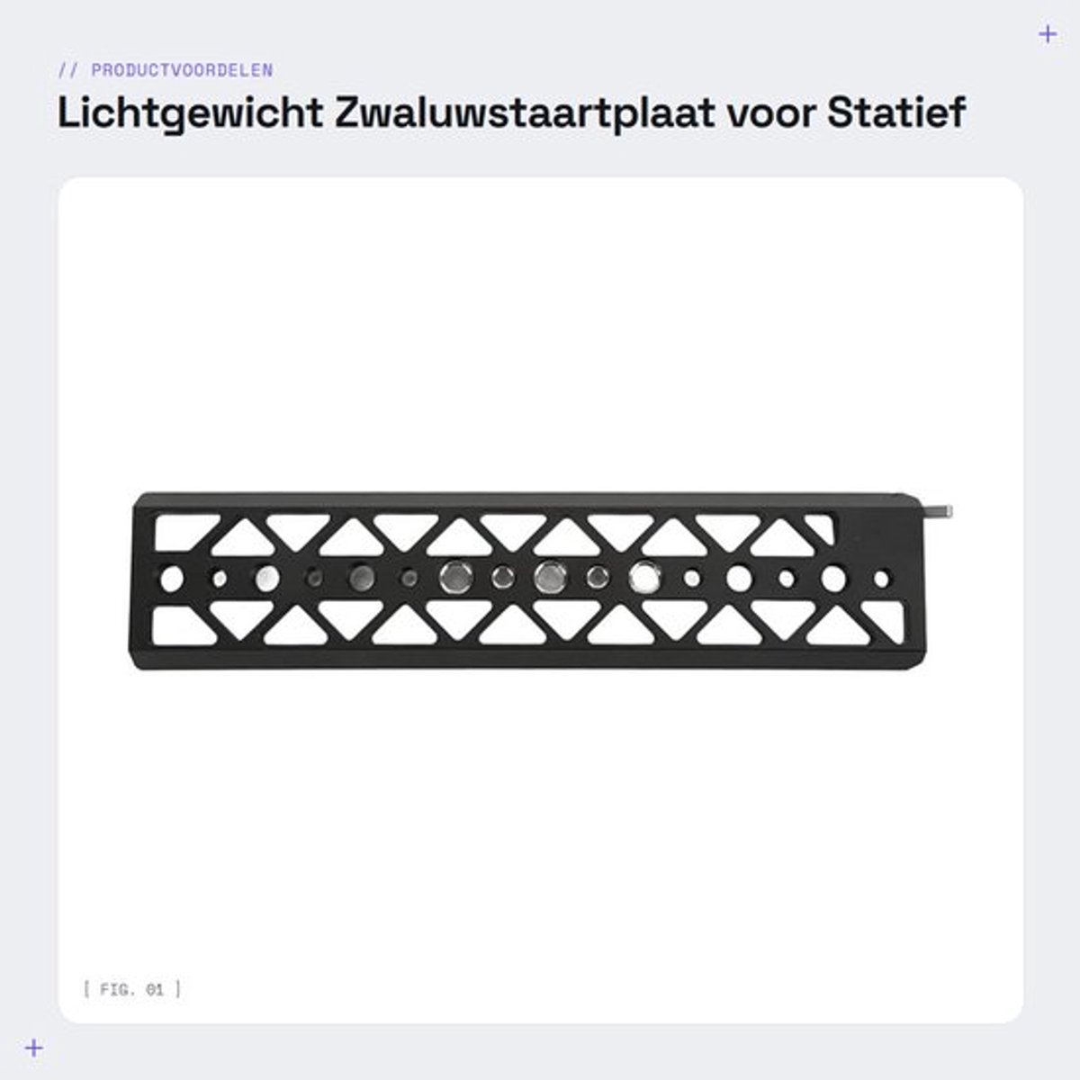 Zwaluwstaartplaat Lichtgewicht - 3/8/1/4 Inch Schroefgat - Montage Statief - Accessoires - Schokbestendig - Camera Plate