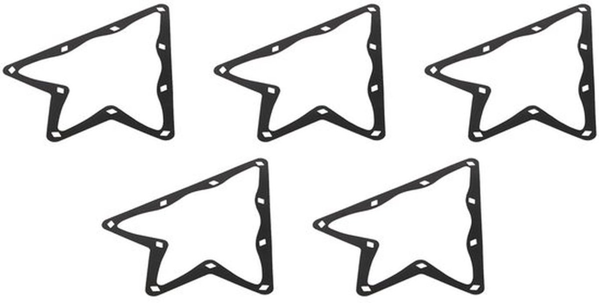 Poolball Stickers Set van 5 - Positioneringspads voor 9/10 Ball - Nano Soft Material - Herbruikbaar - Bescherming Tafelkleed - Precisie Plaatsing - Billiard Pads