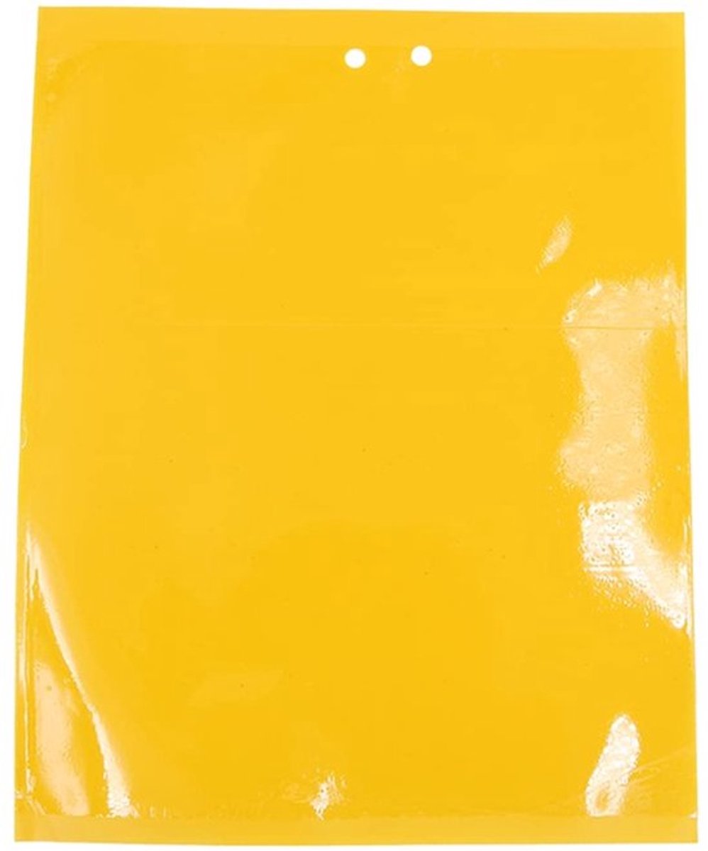 Fruitvliegenval 20 Stuks - Gele Sticky Vallen - Insectenvanger voor Planten - Bladluis/Bladmineerder - UV-bestendig - 15x20cm - Insectenval