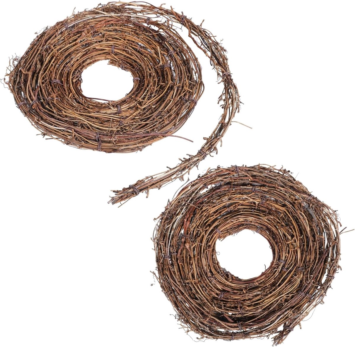 Wijnstokken slinger - 15 voet natuurlijke wijnstok - 2 stuks ambachten - perfect voor creatieve decoraties - ShopVlot
