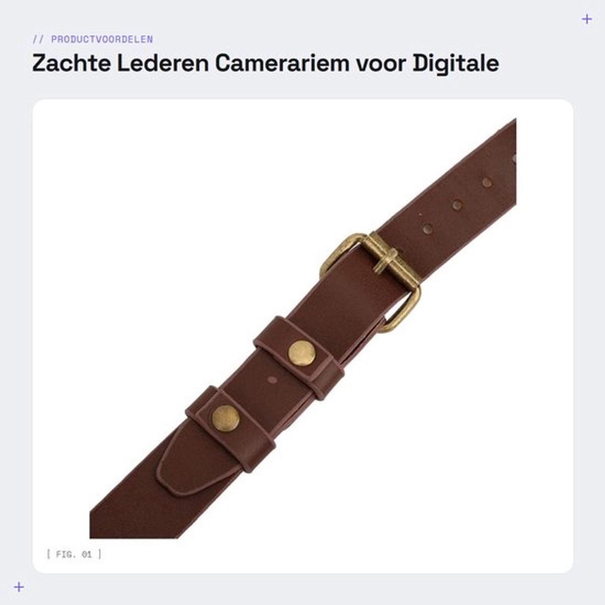 Cameraharnas zachte duurzame lederen - camerariem - digitale camera - 1/4 inch statiefbeugel - schokbestendig - verstelbaar