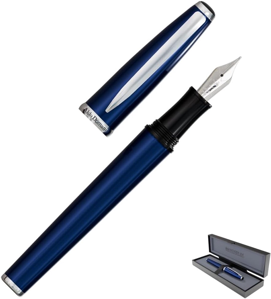 Vulpen blauw - hoge kwaliteit - zachte veer - luxe cadeauverpakking - ShopVlot