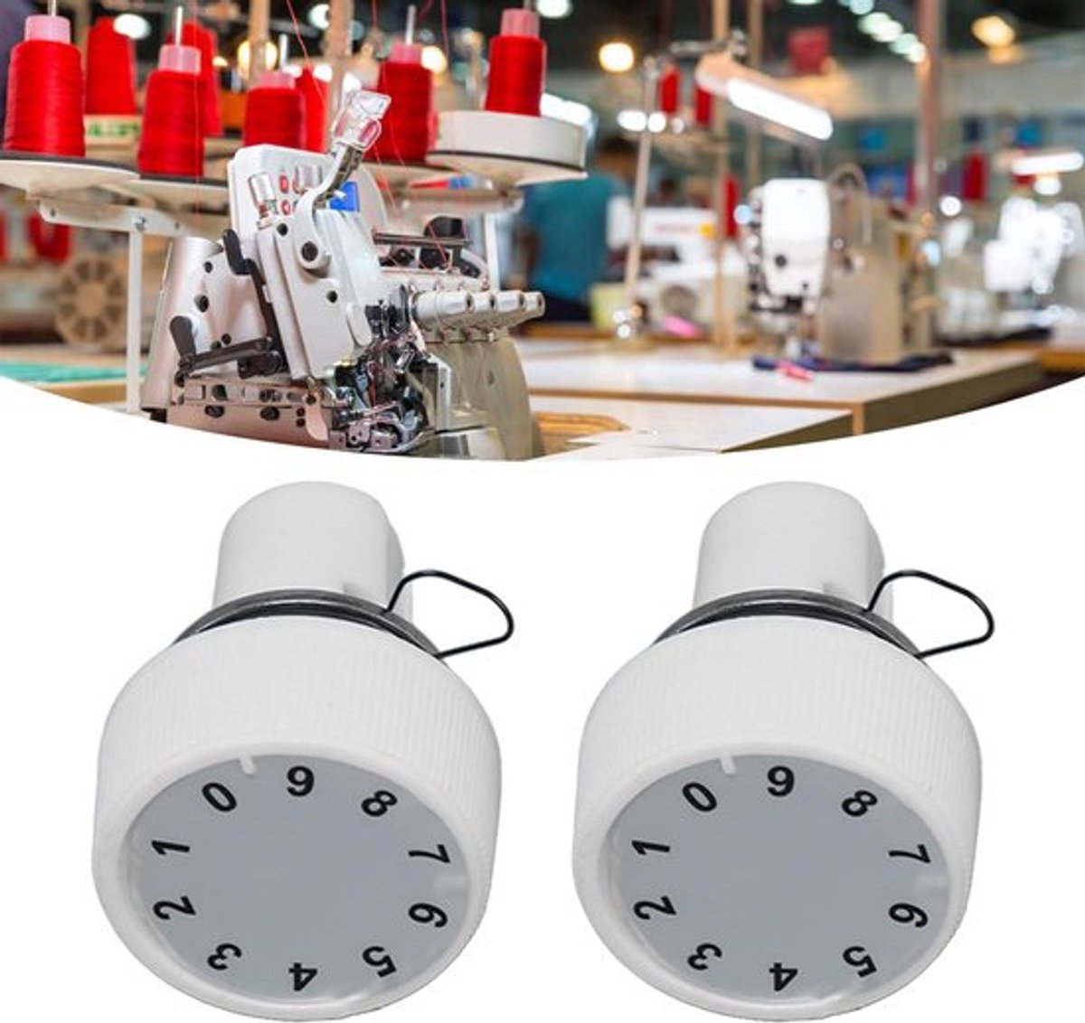 Draadspanningsregelaar 2 Stuks - Roestvrij Staal - Eenvoudige Bediening - Gladmakende Draadspanning - Multifunctionele Naaimachine - Efficiënte Werkverbetering - Naaimachineonderdeel