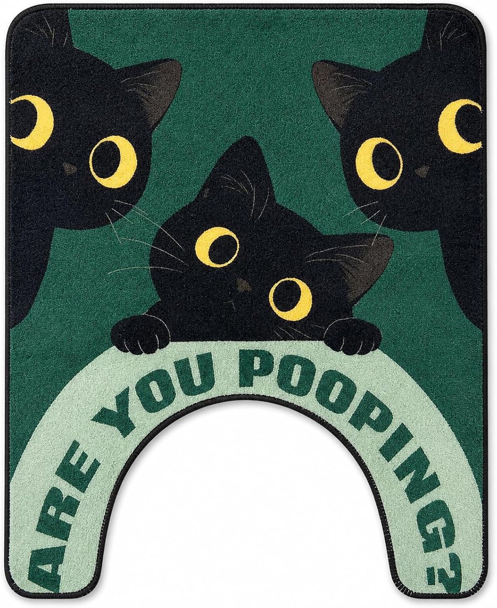 wc voorlegger met uitsparing - groene kunstbont - antislip onderkant - ideaal als kattenkleed - ShopVlot