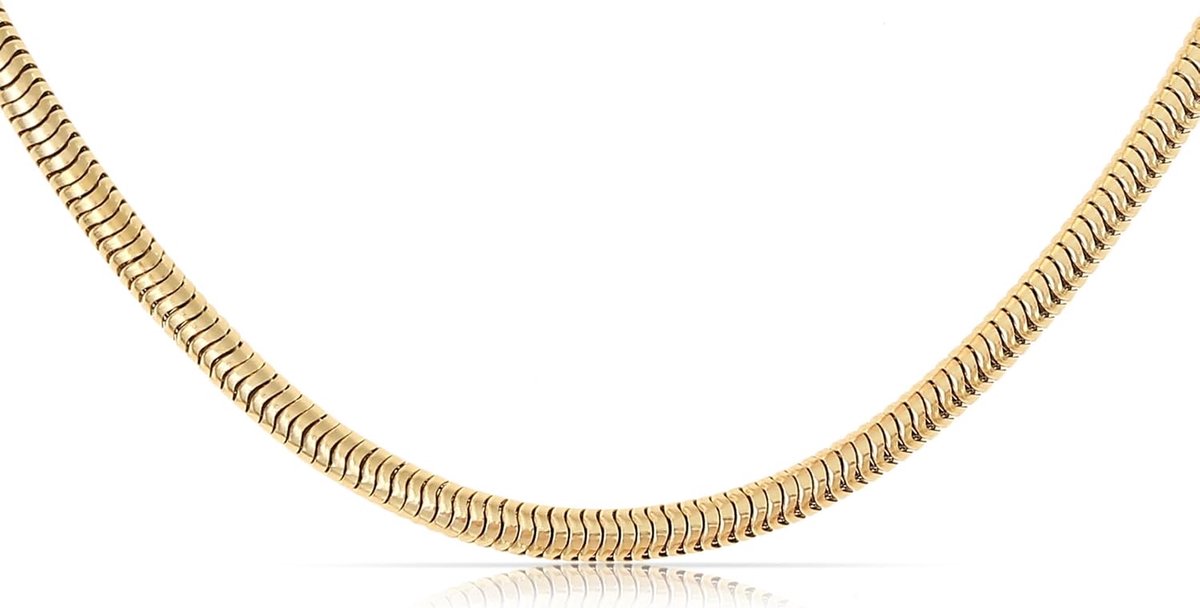 Heren ketting 60 cm - gouden slangeketting - stevige karabijnhaak - waterbestendig - ShopVlot
