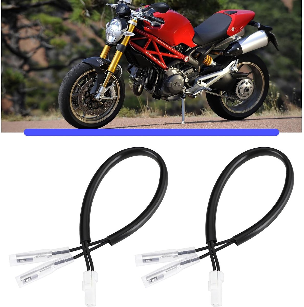 Motorfiets LED Indicator Adapter Kabel - 4 Stuks - Plug & Play - Geschikt voor Ducati - ShopVlot