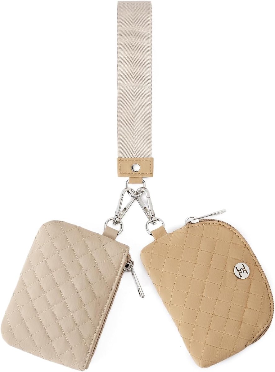 Telena Mini Wristlet Women's Purse, Small Coin Pocket Coin Pocket Canvas Wallet for Sports, Small, Casual - ShopVlot