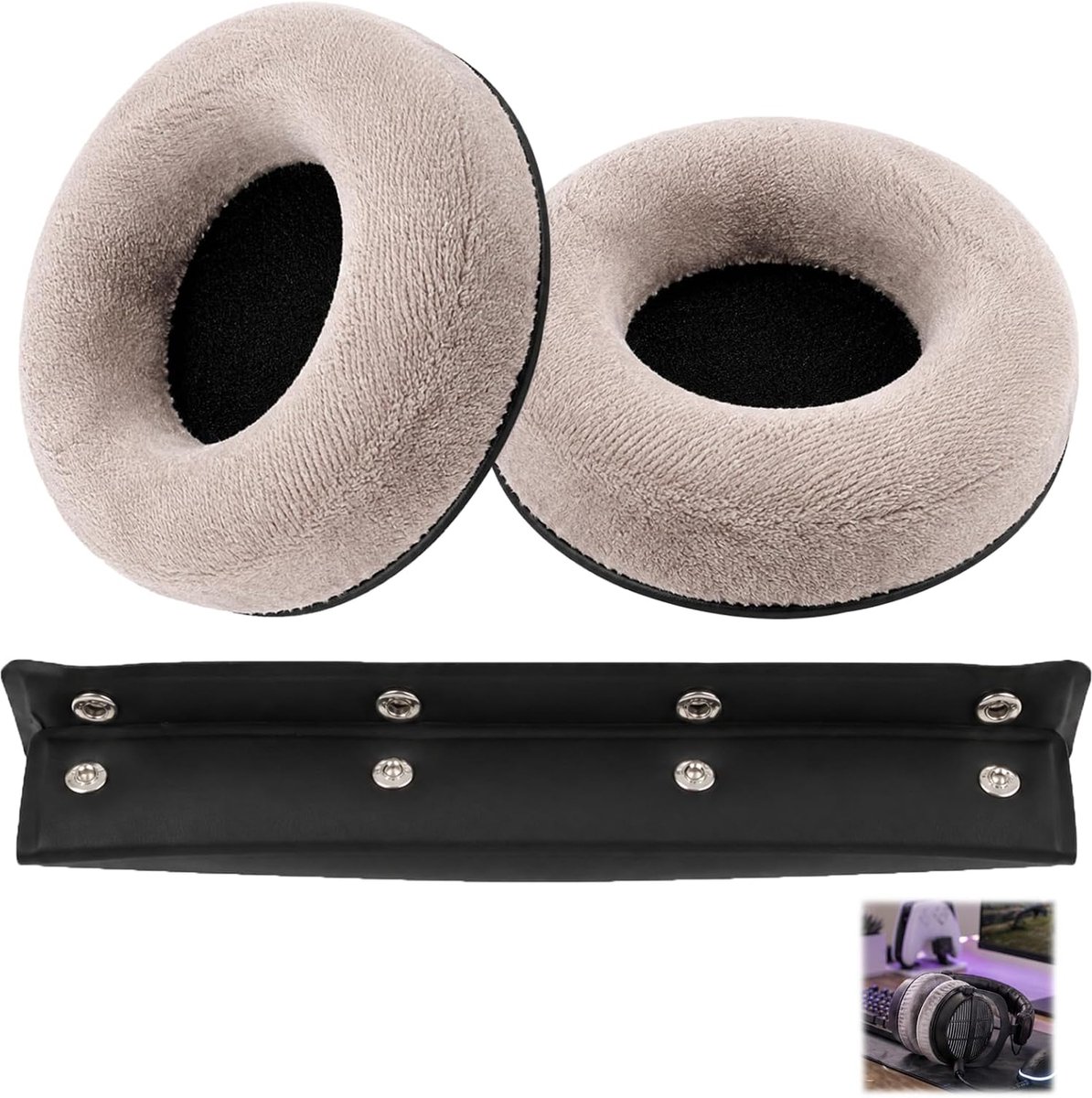 Oorkussens voor DT 770 Pro DT 990 Pro Memory Foam - Compatibel met DT-modellen, traagschuim, ademend - ShopVlot