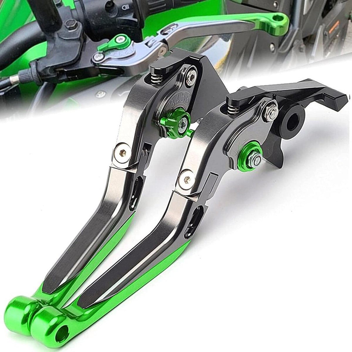 Z750 Motorcycle Brake Clutch Levers For Z750 Z 750 2007 2008 2009 2010 2011 2012 2013 (Titan/Green) - ShopVlot