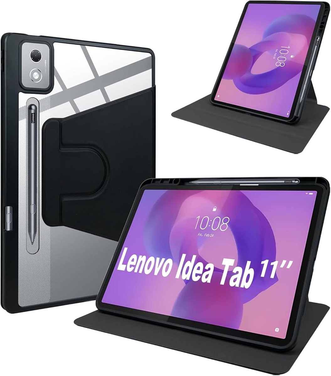 Case Compatible with Lenovo XiaoXin Pad 11 2025, 360 Degree Rotatable Protective Case with Foldable Stand/Pen Slot, PU - ShopVlot