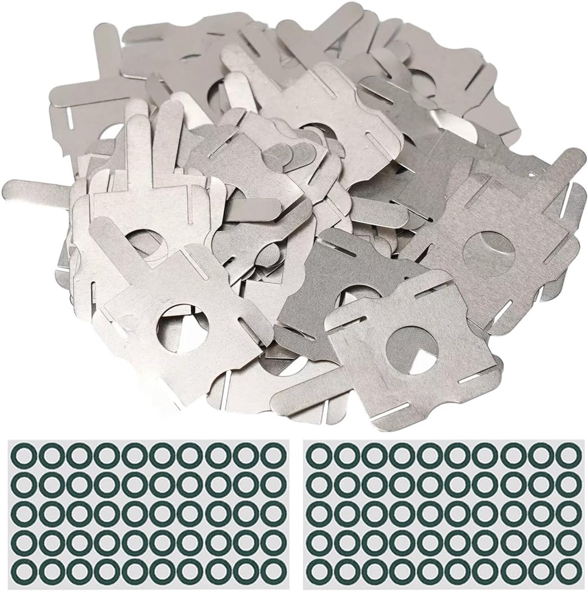 100Pcs 4P DIY 0.15MM Nickel Plated Steel Strip (H type T type), Sheet Soldering Tabs for 18650 Lithium Battery Spot - ShopVlot