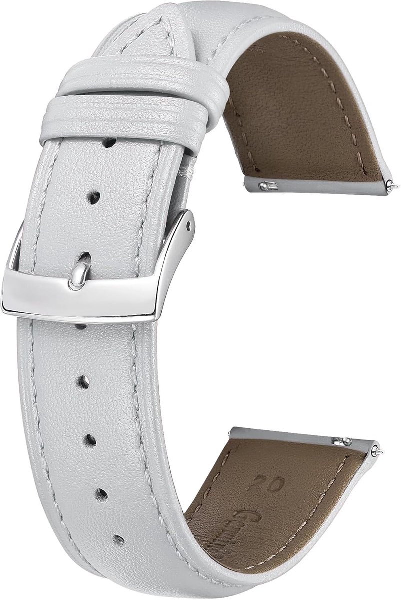 BINLUN Leather Watchband Replacement Multiple Colors Leather Watch Band with Quick Release for Men and Women 12mm-22mm - ShopVlot
