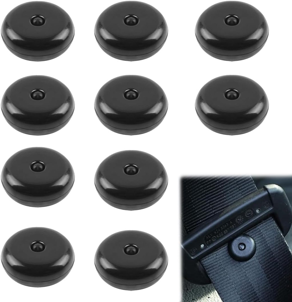 20 Car Seat Belt Buttons, Universal Belt Clip, Seat Belt Regulator for Adults and Children, Non-slip Knob, Suitable - ShopVlot
