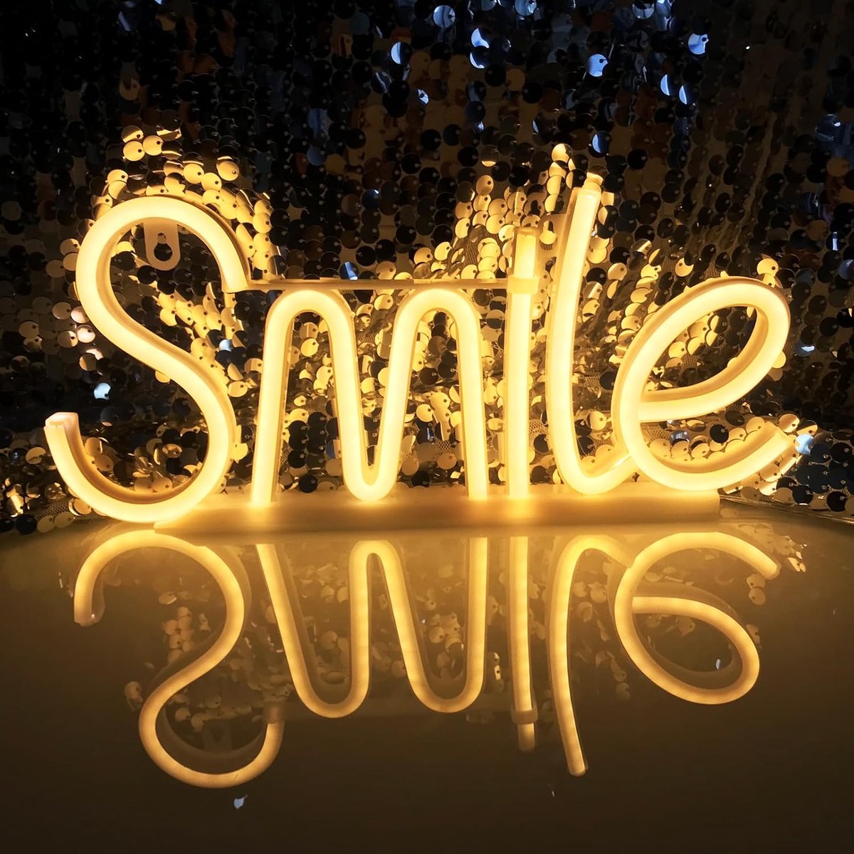 Blue smiling LED neon sign, sent to parents, children, friends, lovers, USB/battery dual-use, convenient to use and - ShopVlot