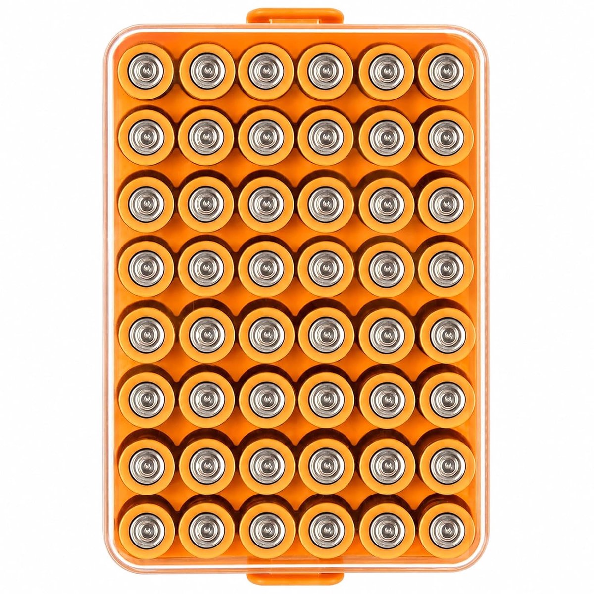 Battery Organiser Storage Case Small Battery Safe Container for 48 PCS AA Batteries Plastic Clear Protective Battery - ShopVlot