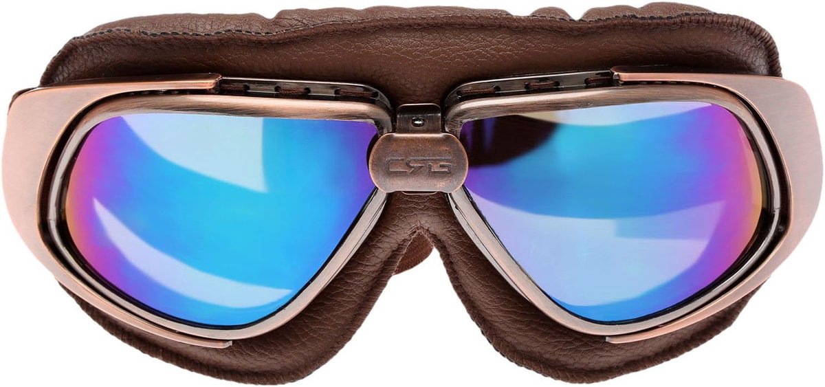 MUXSAM Retro Vintage Sunglasses Safety Glasses Pilot Motorcycle Sports - Colorful Glass - ShopVlot