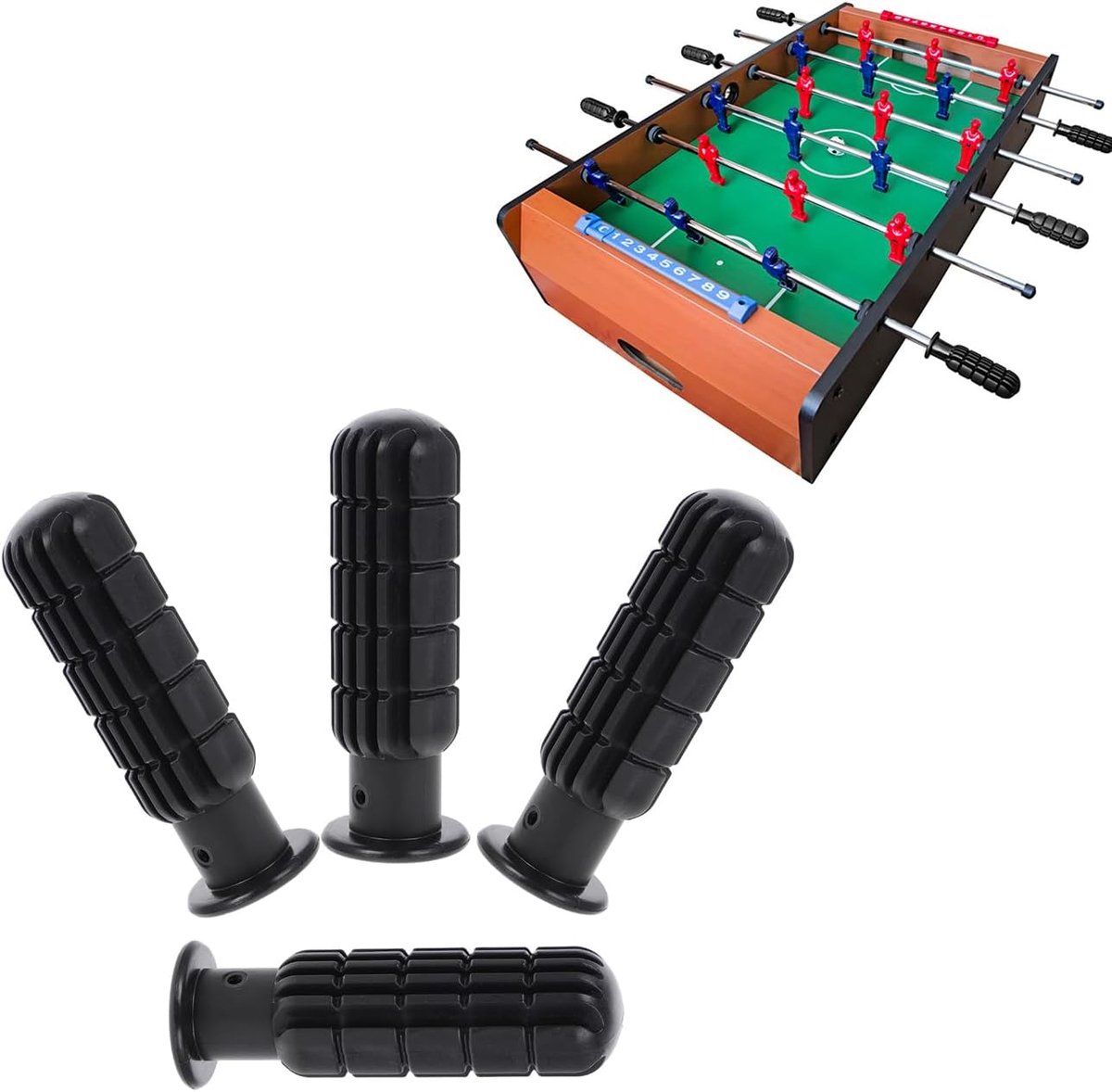 Tafelvoetbal grips 8 mm - robuust PVC - niet-slip oppervlak - optimale grip voor spelplezier - ShopVlot