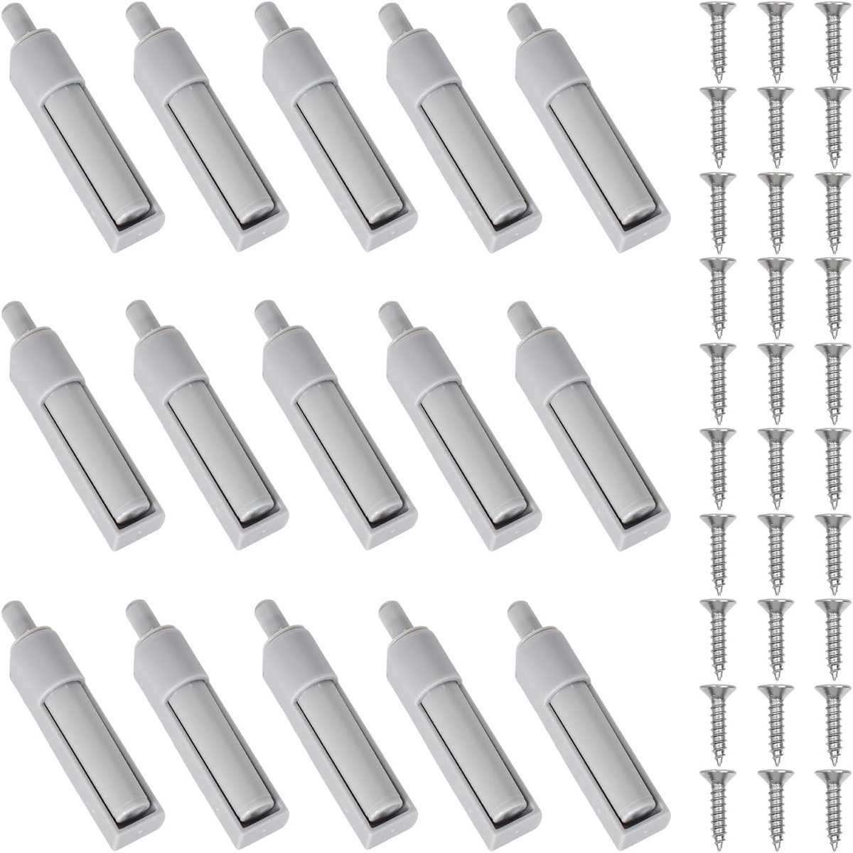 Deurdempers set van 15 - Inclusief 30 schroeven - Grijs - Vermindert trillingen en geluid - ShopVlot