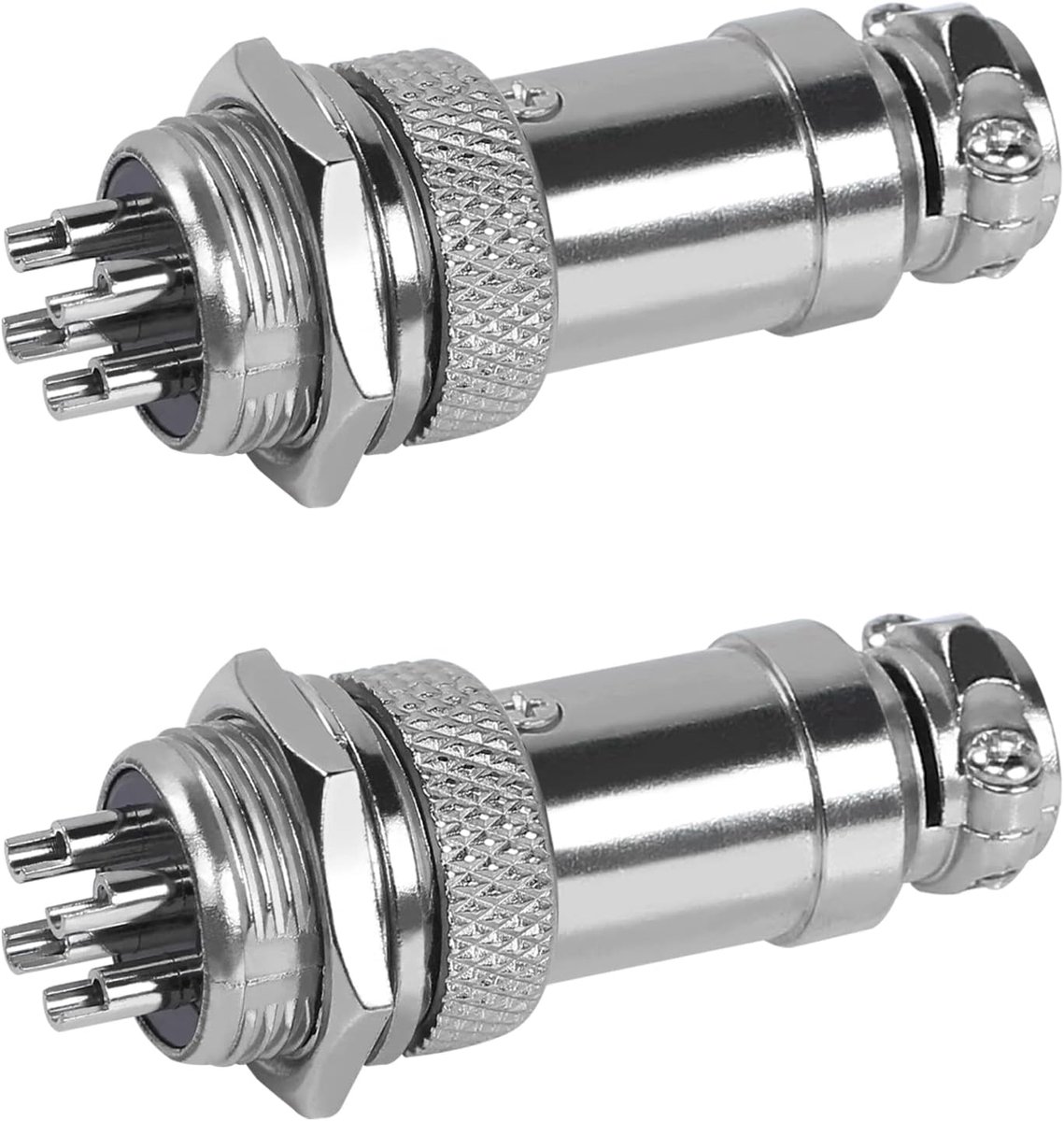 Aviation connector 4 pin 16mm - metalen behuizing - met zilverbedekte contacten - veilig gebruik - ShopVlot