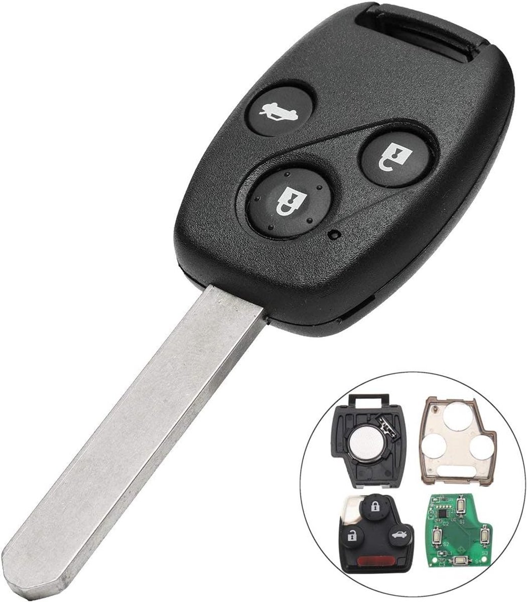 Afstandsbediening 3 Knoppen - ID48 Chip - Geschikt voor Honda Accord en CR-V - Perfecte vervanging - ShopVlot