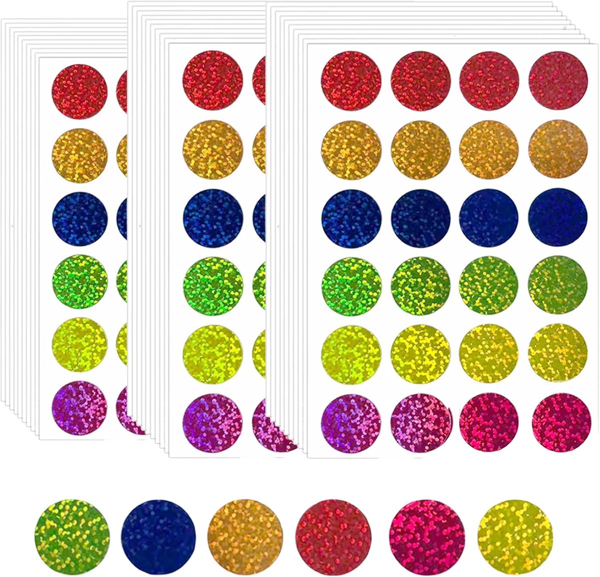 Ronde stickers 20mm - zelfklevend - 720 stuks in verschillende kleuren - ideaal voor organisatie - ShopVlot