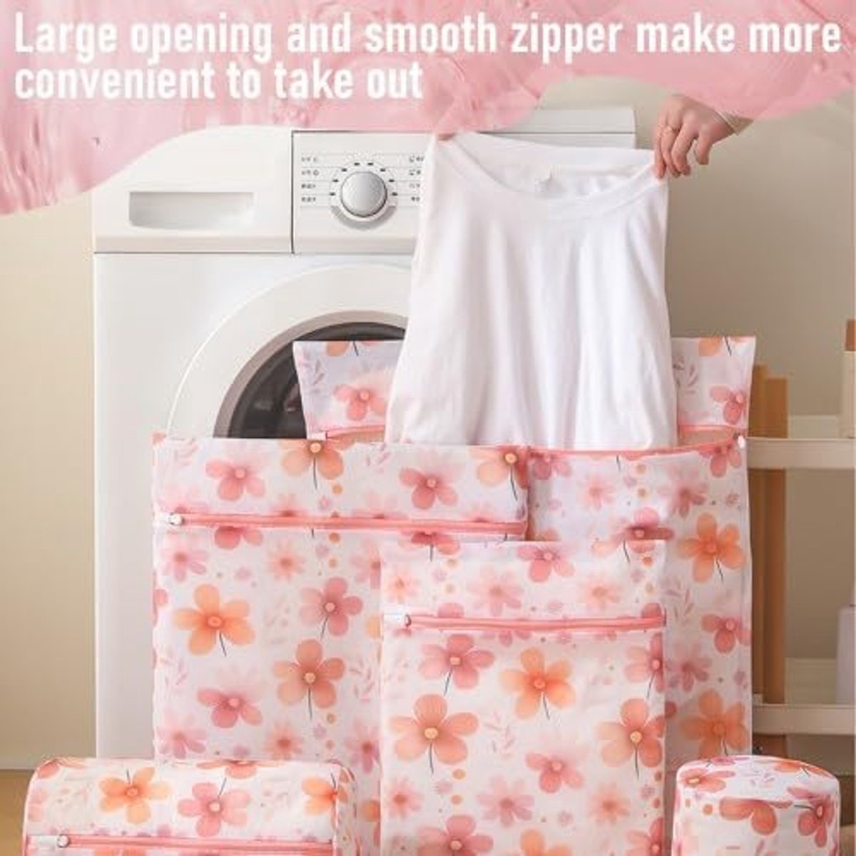 Wasnetten set van 4 - verschillende maten - herbruikbare waszakken - optimale bescherming voor kwetsbare kleding - ShopVlot