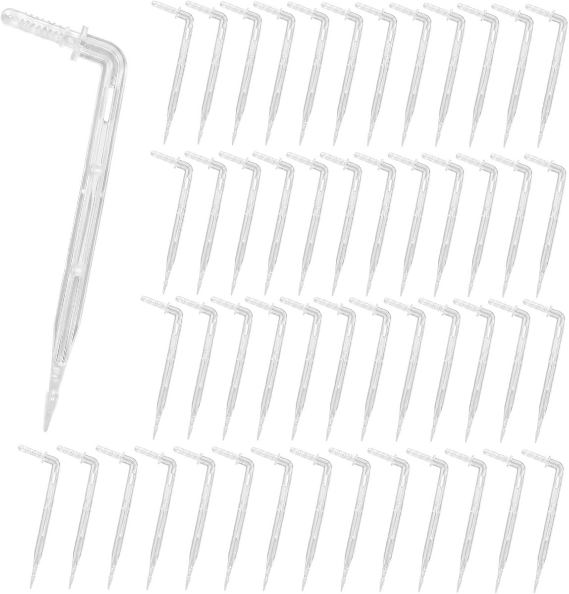 Irrigatiedruppels 50 stuks - 4/6 mm - recht en gebogen - nauwkeurige watertoevoer voor planten - ShopVlot