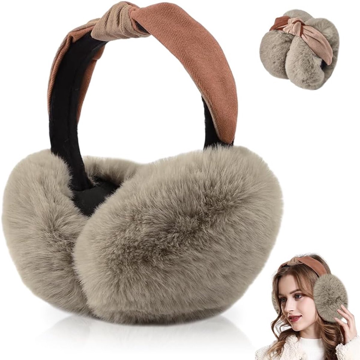 Oortjes voor de winter - Pluche - Vouwbaar en stijlvol - Ideaal voor buiten in de winter - ShopVlot