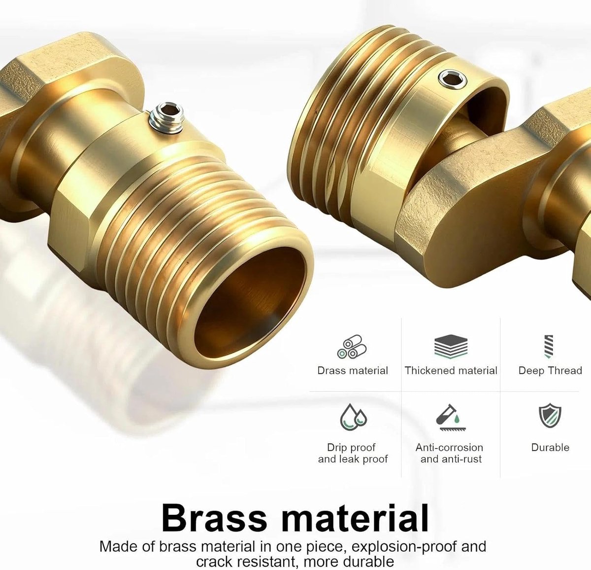 Douchekraan adapter 1/2" naar 3/4" - messing excentrisch - 360° draaibaar - voor optimale douchehoek - ShopVlot