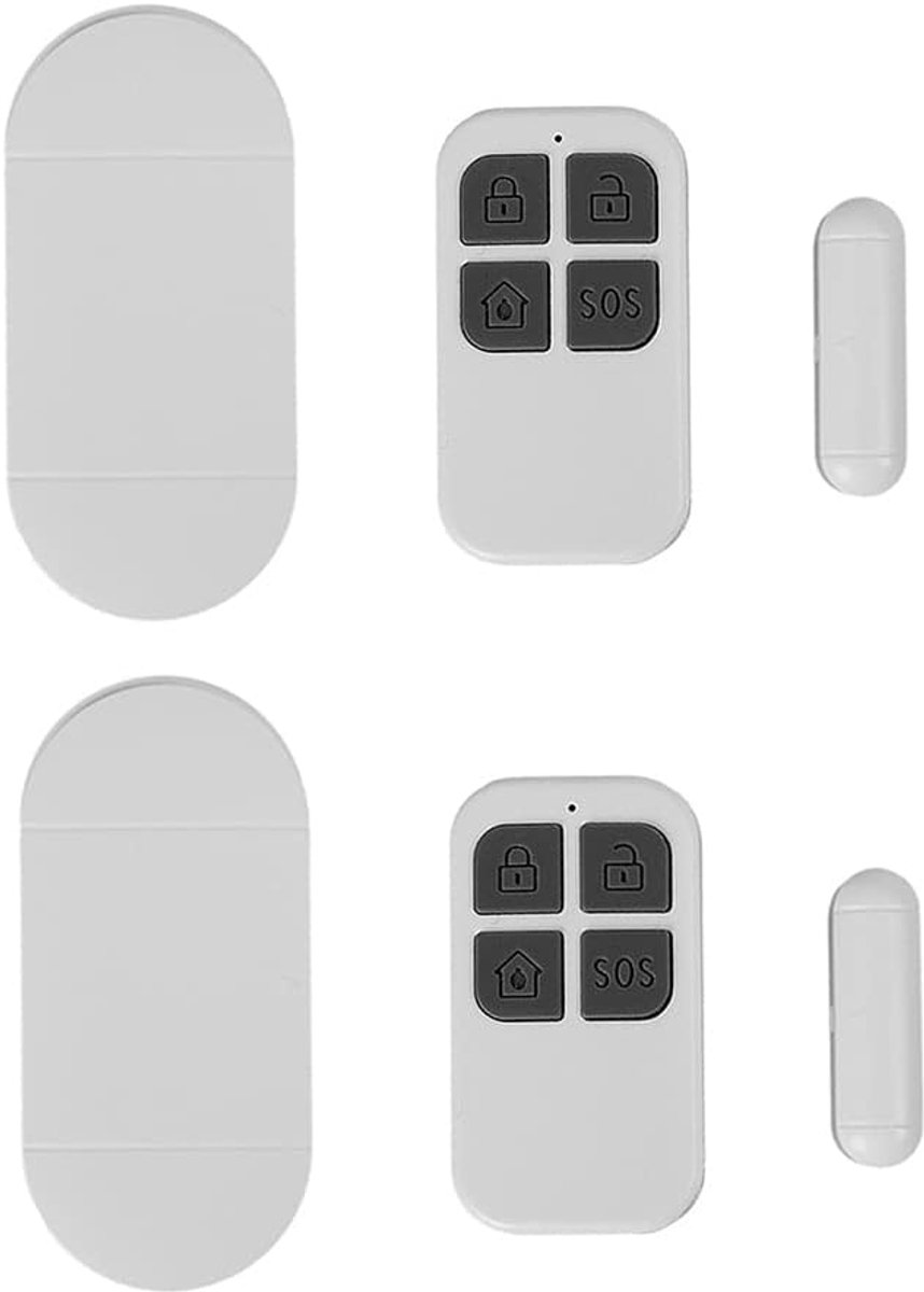 Draadloze deur alarm sensor - 130dB sirene - 2 packs met afstandsbediening - Veiligheid voor thuis en garage - ShopVlot
