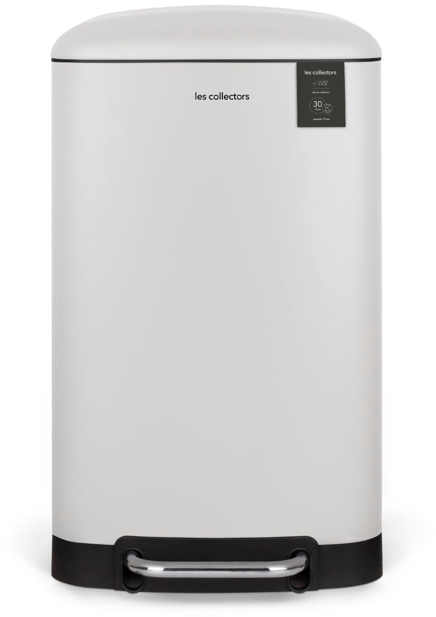 Pedaalemmer - Wit - 30 l - Roestvrij Staal met Uitneembare Binnenemmer - Voor Keuken