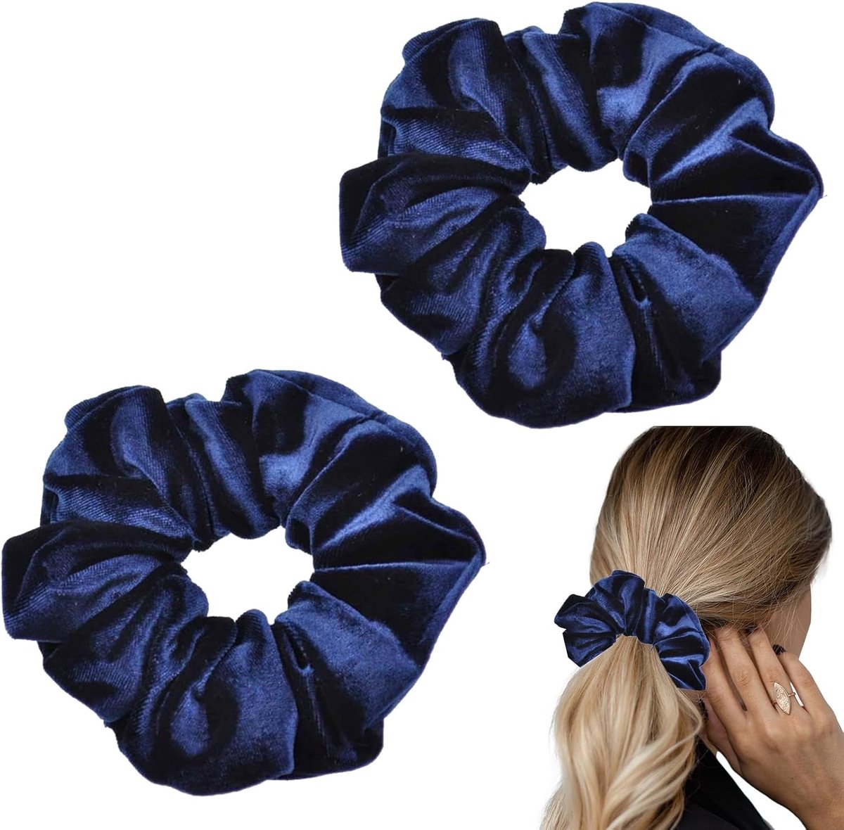 Scrunchies haarbanden set - dikke elastische bobbels - zacht fluweel - stijlvol voor elke gelegenheid - ShopVlot