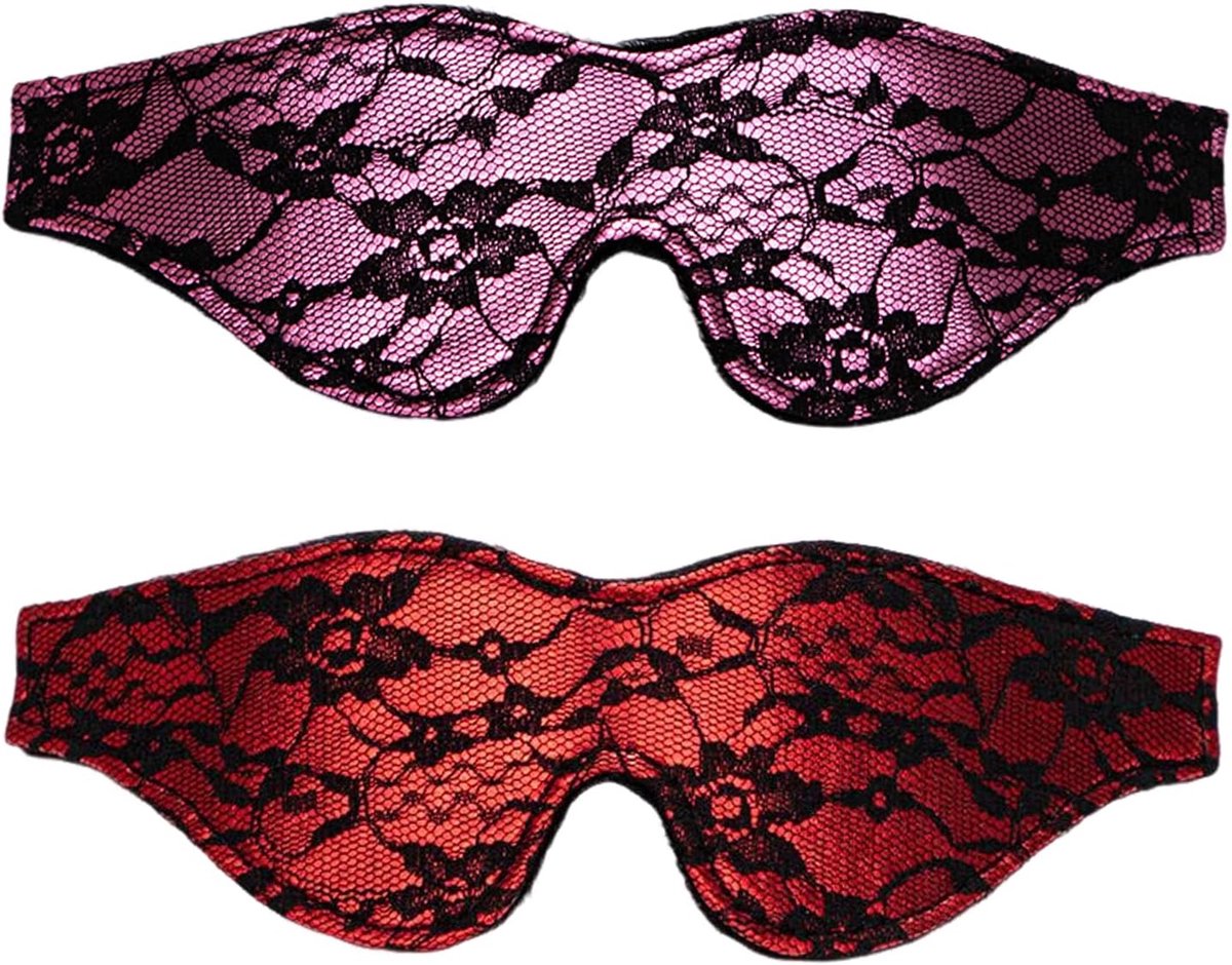Oogmasker 2 stuks - zacht kant - elastisch en comfortabel - ideaal voor slaapschaduw - ShopVlot