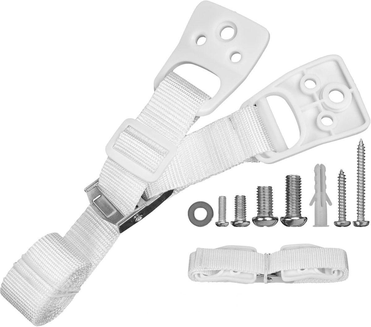 TV Tilt Beveiliging - 1 Set Wit - Voor TV, Plank, Kast - Eenvoudig te Activeren en Deactiveren voor Kinderen en - ShopVlot