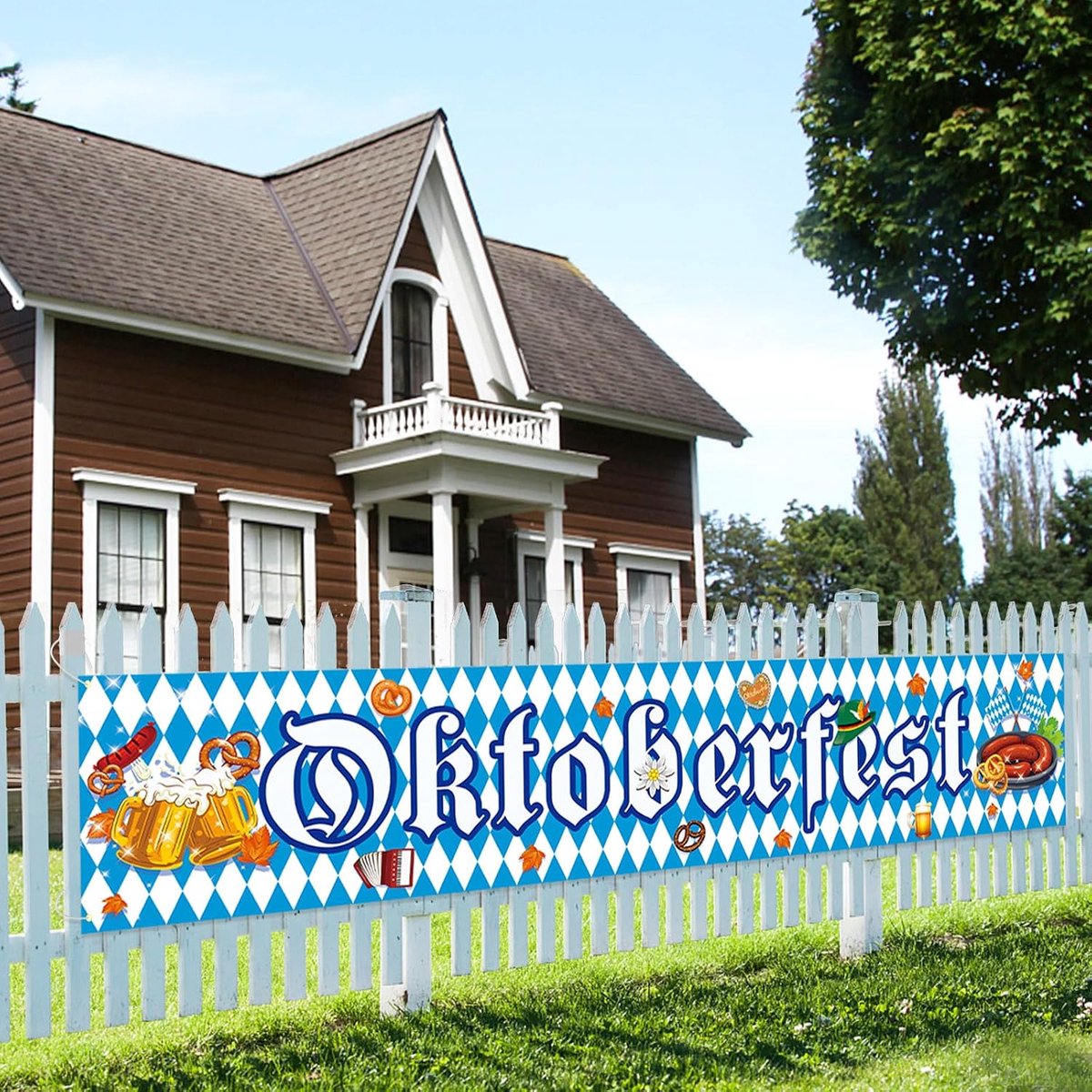 Oktoberfest Achtergronden Set van 2 - Duurzaam Textiel - Watervast en Kleurvast - Perfect voor Buiten - ShopVlot