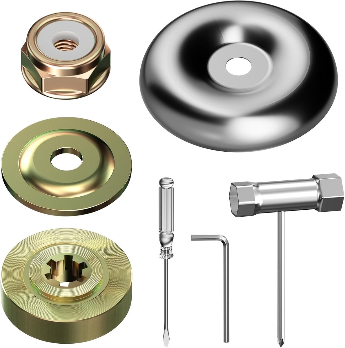 Bosmaaier Accessoireset - Goud/Zilver - 73,6 mm - Koolstofstaal - Voor Grastrimmers