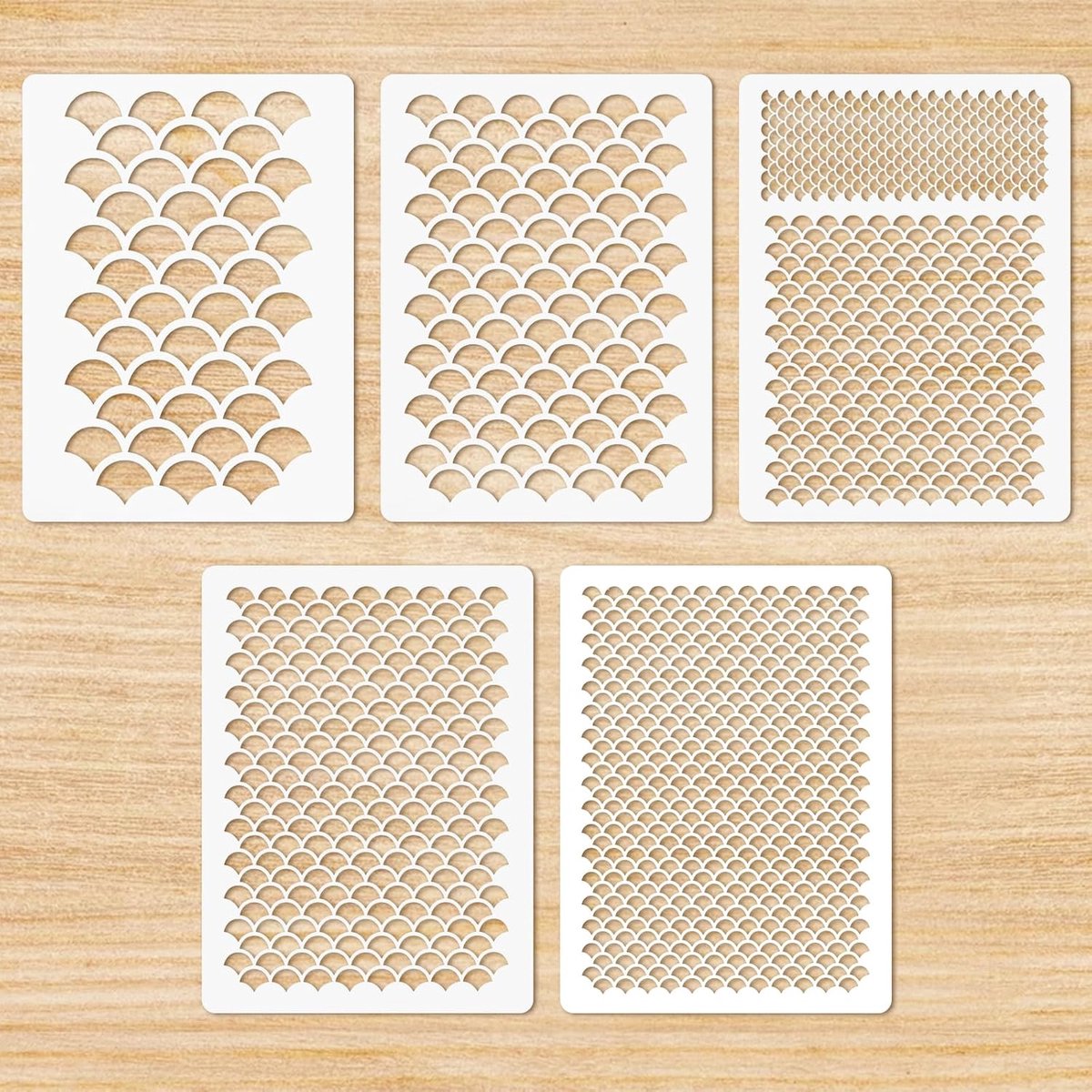 Visstencils 5 Pack - Herbruikbare sjablonen - Diverse maten - Ideaal voor make-up en schilderen - ShopVlot