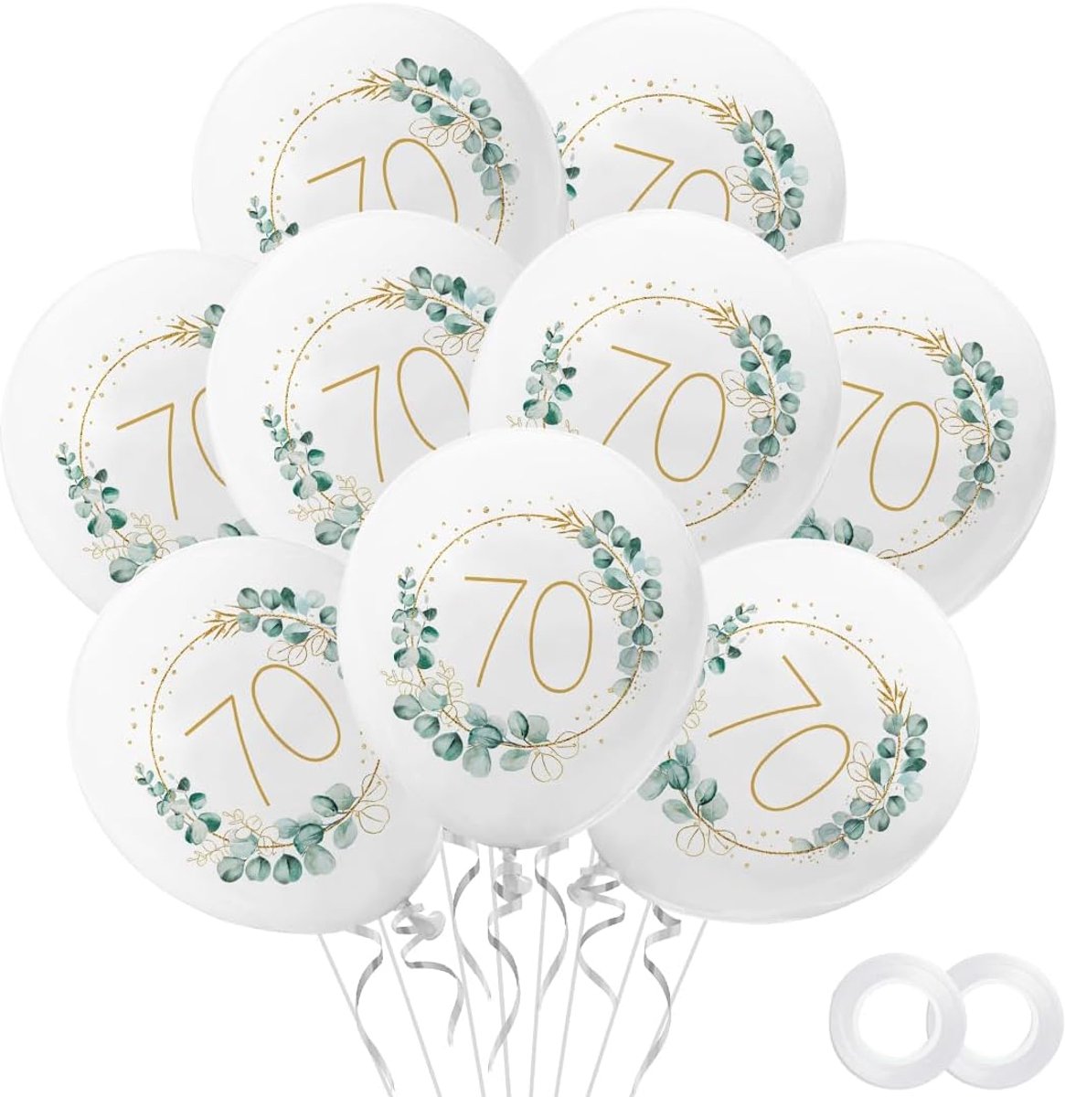 Ballonnen 70ste Verjaardag Decoratie - 30 Stuks Witte Ballonnen - Feestdecoratie voor 70ste Verjaardag - ShopVlot