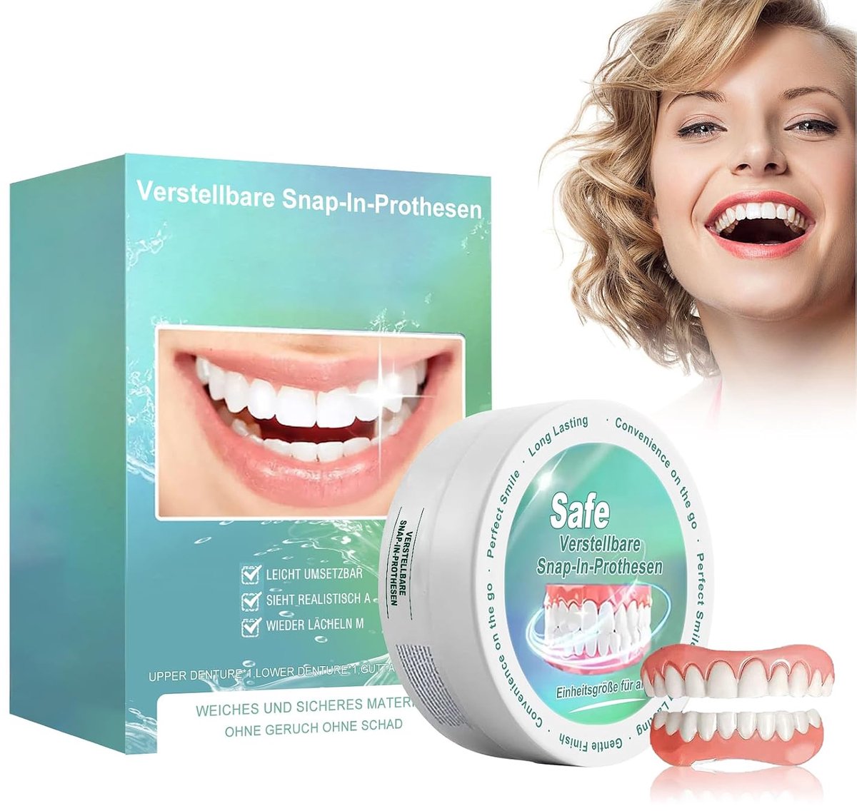 Siliconen tandprothesen set tanddecoratieset tandheelkundige decoratie (2) - ShopVlot