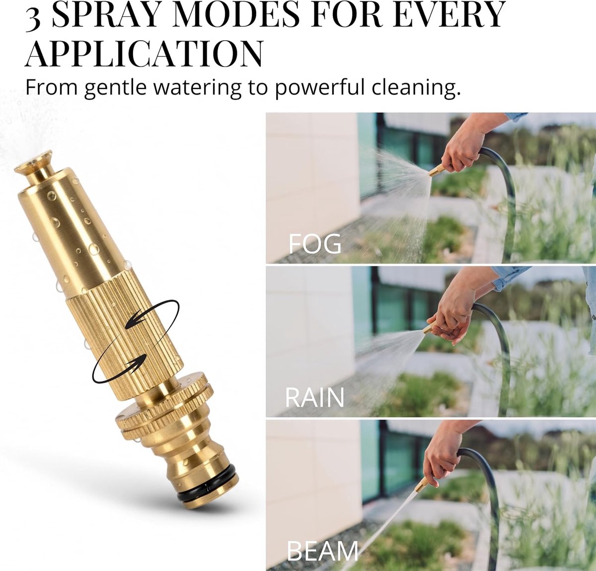 Tuinsproeier accessoires set 1/2 inch - messing - met waterstop en kraanverbinding - ideaal voor uw tuin - ShopVlot